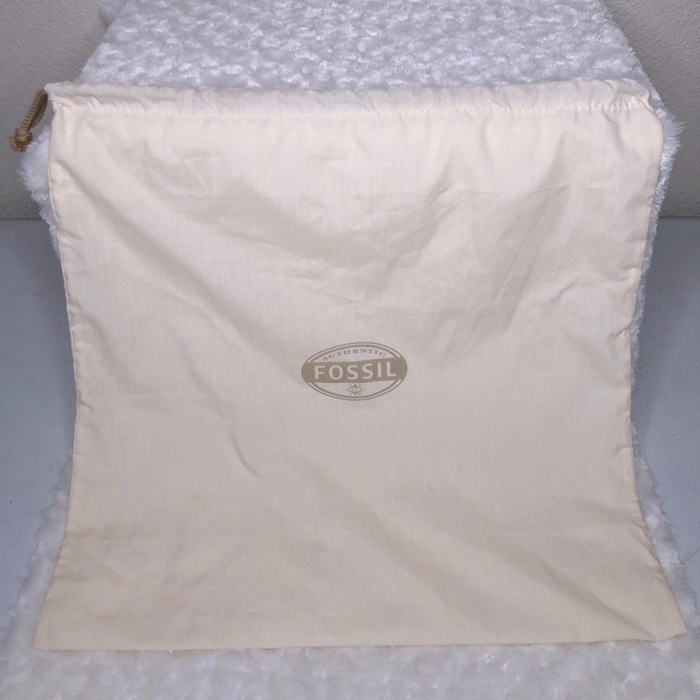 Fossil Drawstring Dust Purse Bag Cream color